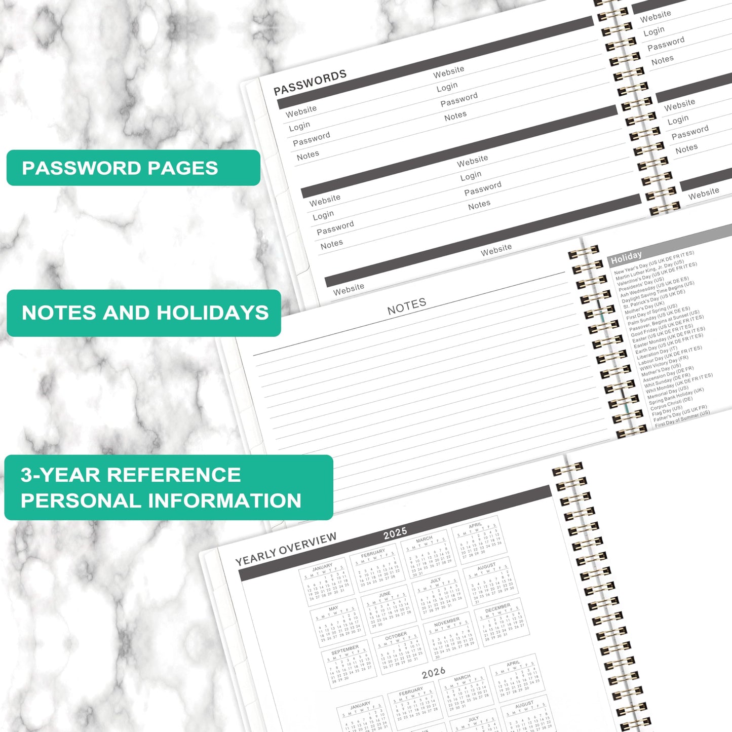 Frasukis Monthly Planner 2025-2026 - Planner 2025-2026, JAN. 2025 to DEC. 2026, 8.5“ x 11” with Ample Blocks and Monthly Tabs, 2025-2026 Monthly Planner