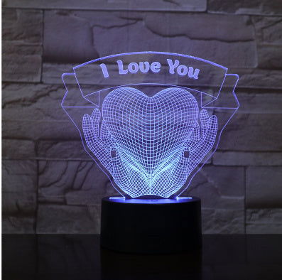 LovelyRLovely 0 16color / Remote control LovelyRLovely Gift Hands Holding Love 3D Night Light