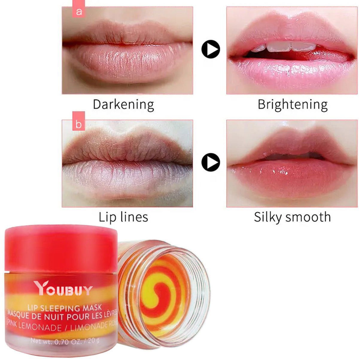 LovelyRLovely 0 20g LovelyRLovely Two-Color Lip Balm 20g Exfoliating Lip Lines