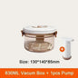 LovelyRLovely 0.63L with Hand Pump LovelyRLovely Large Capacity Food Vacuum Storage Box with Vacuum Pump