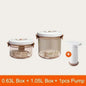 LovelyRLovely 0.63L1.05L Hand Pump LovelyRLovely Large Capacity Food Vacuum Storage Box with Vacuum Pump