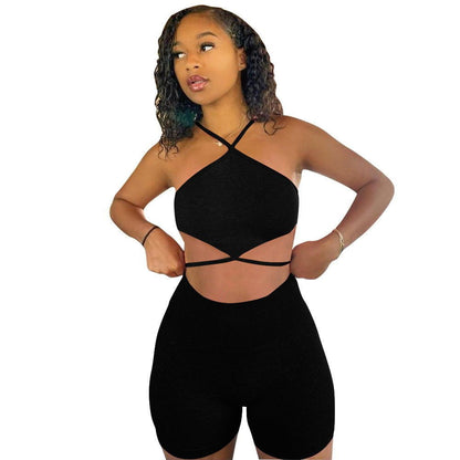 LovelyRLovely 0 Black / S LovelyRLovely Women's Shorts Two-Piece Set