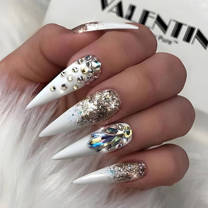 LovelyRLovely 0 CZ306 B7 LovelyRLovely Light Luxury Aurora Diamond Press-on Nails