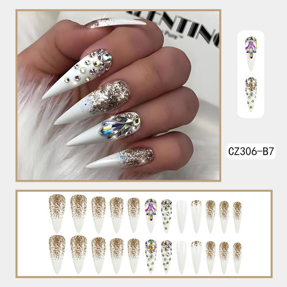 LovelyRLovely 0 CZ306 B7 LovelyRLovely Light Luxury Aurora Diamond Press-on Nails