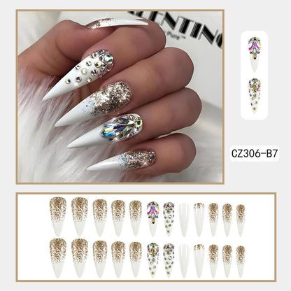 LovelyRLovely 0 CZ306 B7 LovelyRLovely Light Luxury Aurora Diamond Press-on Nails