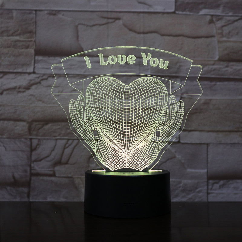 LovelyRLovely 0 LovelyRLovely Gift Hands Holding Love 3D Night Light