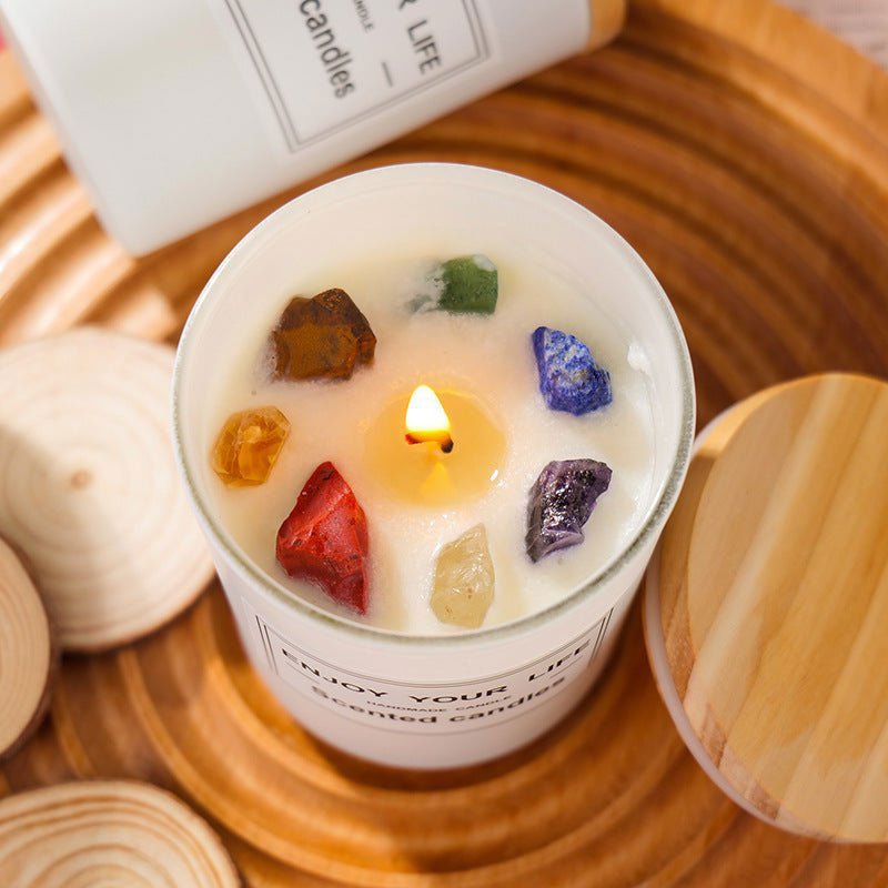 LovelyRLovely 0 LovelyRLovely Natural Crystal Stone Aromatherapy Candle