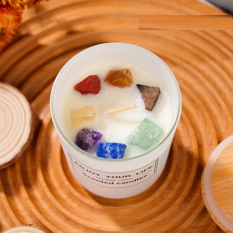 LovelyRLovely 0 LovelyRLovely Natural Crystal Stone Aromatherapy Candle