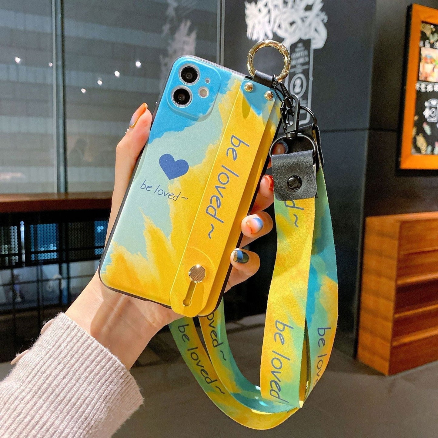 LovelyRLovely 0 Yellow / Iphone12Mini LovelyRLovely Wristband Phone Case Watercolor Phone Case