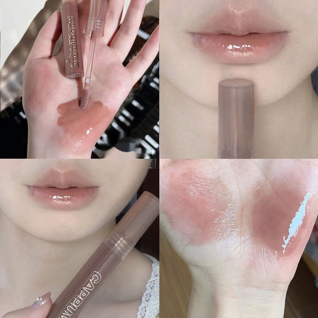 LovelyRLovely 01 Fragrant White Qiao LovelyRLovely Lava Chocolate Moisturizing Glaze Mirror Transparent Glass Lip Gloss