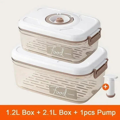 LovelyRLovely 1.2L 2.1L Hand Pump LovelyRLovely Large Capacity Food Vacuum Storage Box with Vacuum Pump