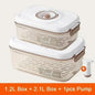 LovelyRLovely 1.2L 2.1L Hand Pump LovelyRLovely Large Capacity Food Vacuum Storage Box with Vacuum Pump