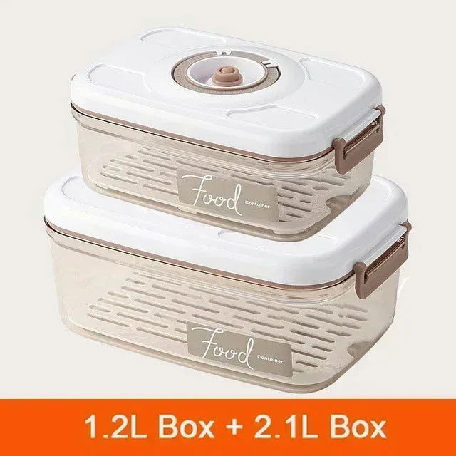 LovelyRLovely 1.2L 2.1L No Pump LovelyRLovely Large Capacity Food Vacuum Storage Box with Vacuum Pump