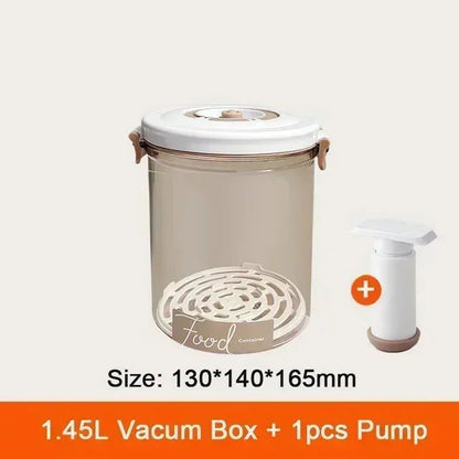 LovelyRLovely 1.45L with Hand Pump LovelyRLovely Large Capacity Food Vacuum Storage Box with Vacuum Pump