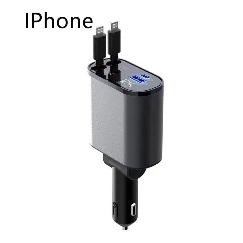 LovelyRLovely 100W Super Fast Charging Car Cigarette L AppleandApple / 100W 100W Super Fast Charging Car Cigarette Lighter USB And TYPE-C Adapter