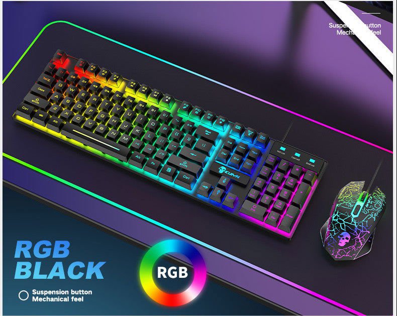 LovelyRLovely 100W Super Fast Charging Car Cigarette L LovelyRLovely Kuiying T6RGB Luminous Keyboard And Mouse Set