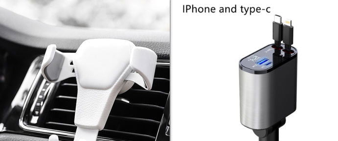 LovelyRLovely 100W Super Fast Charging Car Cigarette L White1 / 100W 100W Super Fast Charging Car Cigarette Lighter USB And TYPE-C Adapter