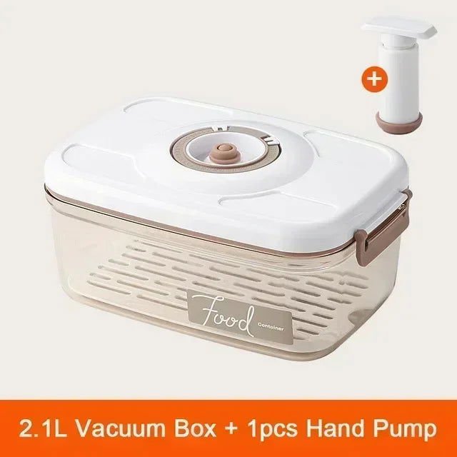 LovelyRLovely 2.1L with Hand Pump LovelyRLovely Large Capacity Food Vacuum Storage Box with Vacuum Pump