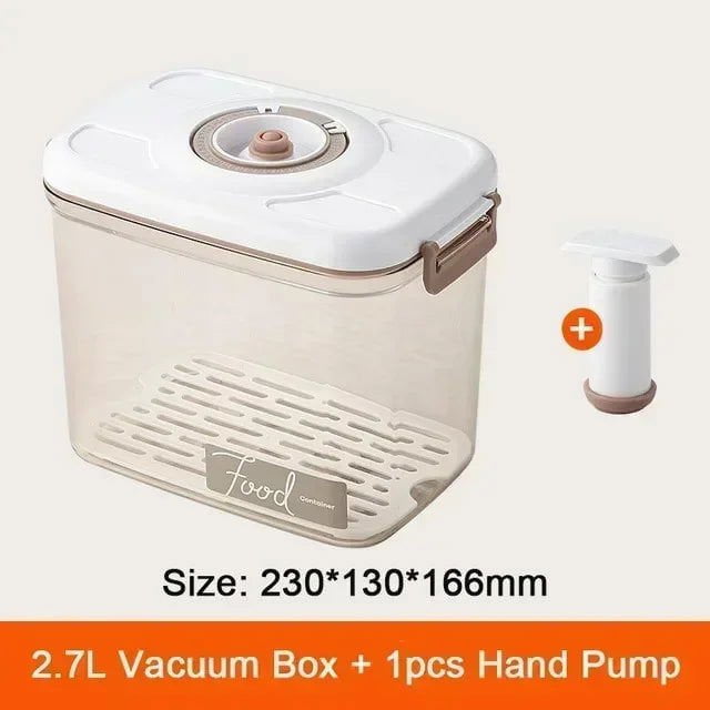 LovelyRLovely 2.7L with Hand Pump LovelyRLovely Large Capacity Food Vacuum Storage Box with Vacuum Pump