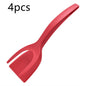 LovelyRLovely 2 In 1 Grip And Flip Tongs Egg Spatula Red 4pcs LovelyRLovely 2 In 1 Grip And Flip Tongs Egg Spatula