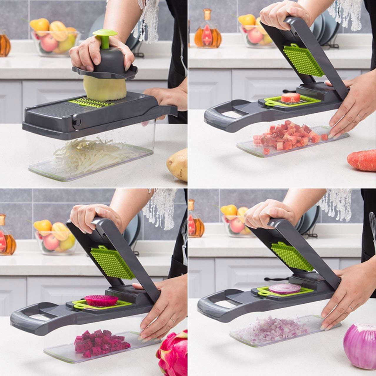 LovelyRLovely 2 In 1 Manual Vegetable Chopper LovelyRLovely 12 In 1 Manual Vegetable Food Chopper