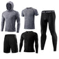 LovelyRLovely 21-Hemp grey 012064 / L Size LovelyRLovely Men 5 Piece Tracksuit Set