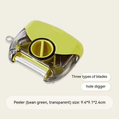 LovelyRLovely 3 In 1 Stainless Steel Peeler Green LovelyRLovely 3 In 1 Stainless Steel Peeler