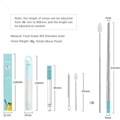 LovelyRLovely 304 stainless steel telescopic straw LovelyRLovely 304 stainless steel telescopic straw