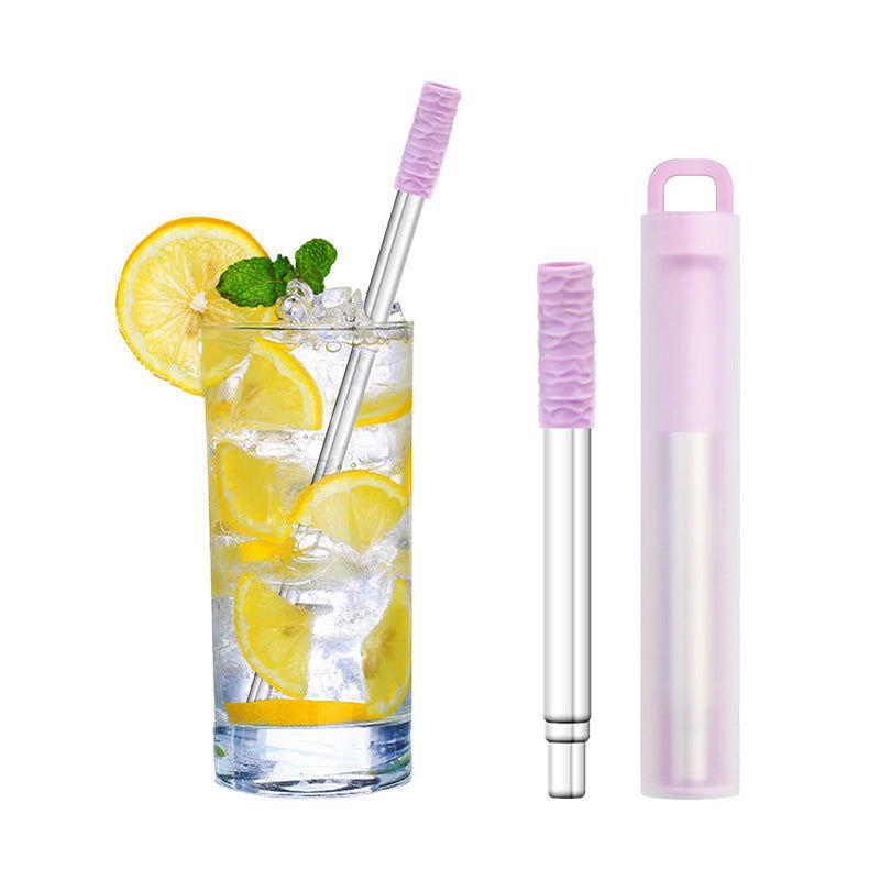 LovelyRLovely 304 stainless steel telescopic straw Purple LovelyRLovely 304 stainless steel telescopic straw