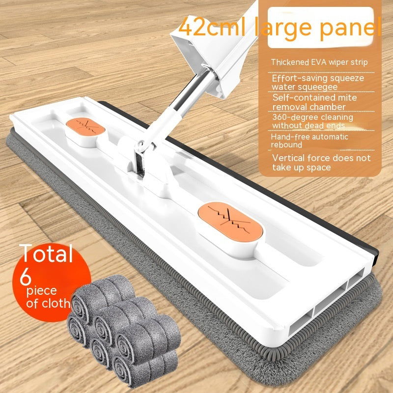 LovelyRLovely 360 Rotating Large Flat Mop White With 6Rags LovelyRLovely 360 Rotating Large Flat Mop