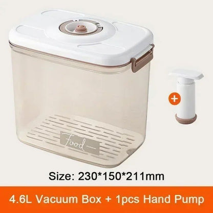 LovelyRLovely 4.6L with Hand Pump LovelyRLovely Large Capacity Food Vacuum Storage Box with Vacuum Pump