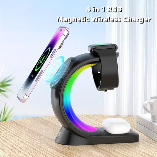 LovelyRLovely 4 In 1 Magnetic Wireless Charger LovelyRLovely 4 In 1 Magnetic Wireless Charging Station