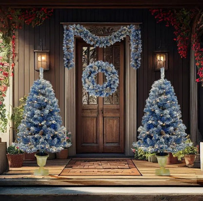 LovelyRLovely 4-Piece Winter Wonderland Tree Set 2 Blue 4-Piece Winter Wonderland Tree Set 2