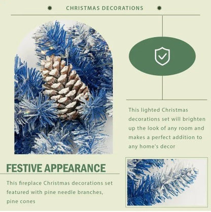 LovelyRLovely 4-Piece Winter Wonderland Tree Set 2 Blue 4-Piece Winter Wonderland Tree Set 2