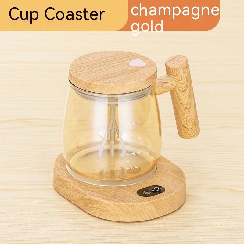 LovelyRLovely 400ML Self Stirring Coffee Mug Electric Champagne battery version / 400ml LovelyRLovely 400ML Electric Self Stirring Glass Coffee Mug