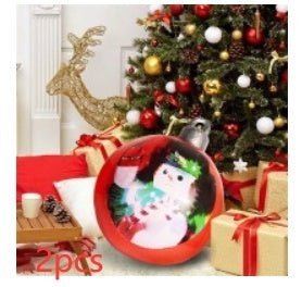 LovelyRLovely 60M PVC Outdoor Christmas Ornament Ball Double Sided Red Snowman / 2PCS / 60cm 60M PVC Outdoor Christmas Ornament Ball