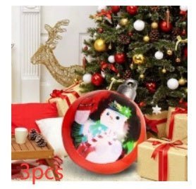 LovelyRLovely 60M PVC Outdoor Christmas Ornament Ball Double Sided Red Snowman / 3PCS / 60cm 60M PVC Outdoor Christmas Ornament Ball