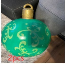 LovelyRLovely 60M PVC Outdoor Christmas Ornament Ball Green / 2PCS / 60cm 60M PVC Outdoor Christmas Ornament Ball