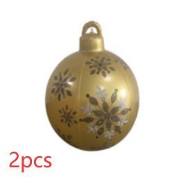 LovelyRLovely 60M PVC Outdoor Christmas Ornament Ball Hard yellow / 2PCS / 60cm 60M PVC Outdoor Christmas Ornament Ball