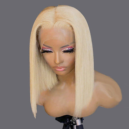 LovelyRLovely 613 Blonde Bob Wig Short Straight Human 10inch Bob Wig130Density T Pa LovelyRLovely 613 Blonde Bob Human Hair Wig