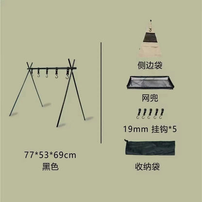 LovelyRLovely 77x53x69cm 1 LovelyRLovely Double-Layer Large Capacity Aluminum Folding Camping Triangle Shelf