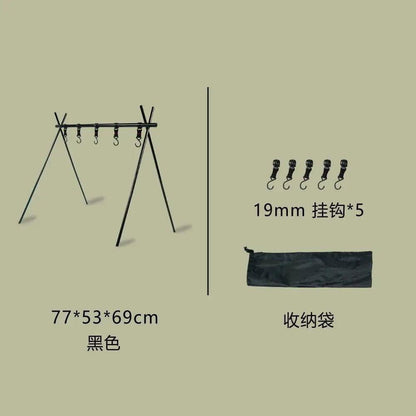 LovelyRLovely 77x53x69cm 2 LovelyRLovely Double-Layer Large Capacity Aluminum Folding Camping Triangle Shelf