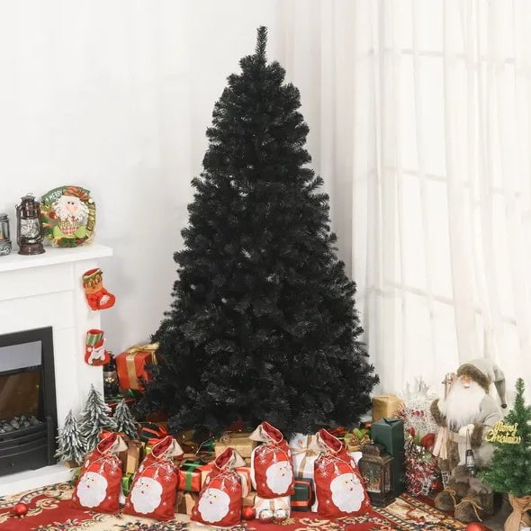 LovelyRLovely 7ft Realistic Artificial 1346 Tips Chris Black 7ft Realistic Artificial 1346 Tips Christmas Tree