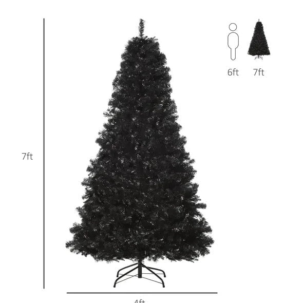 LovelyRLovely 7ft Realistic Artificial 1346 Tips Chris Black 7ft Realistic Artificial 1346 Tips Christmas Tree