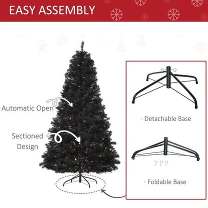 LovelyRLovely 7ft Realistic Artificial 1346 Tips Chris Black 7ft Realistic Artificial 1346 Tips Christmas Tree