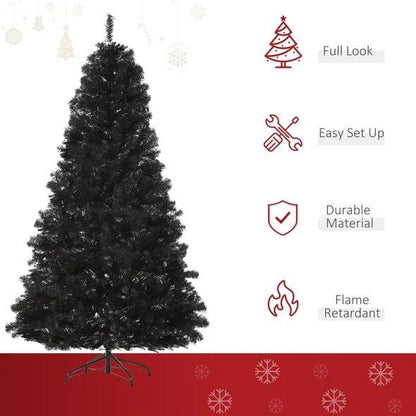 LovelyRLovely 7ft Realistic Artificial 1346 Tips Chris Black 7ft Realistic Artificial 1346 Tips Christmas Tree