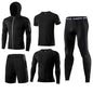 LovelyRLovely 9-Black 011064 / L Size LovelyRLovely Men 5 Piece Tracksuit Set