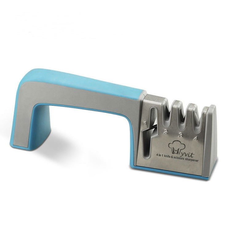 LovelyRLovely A Four-in-one Family Uses A Sharpener To blue LovelyRLovely A Grade Four-in-one Kitchen Knife Sharpener