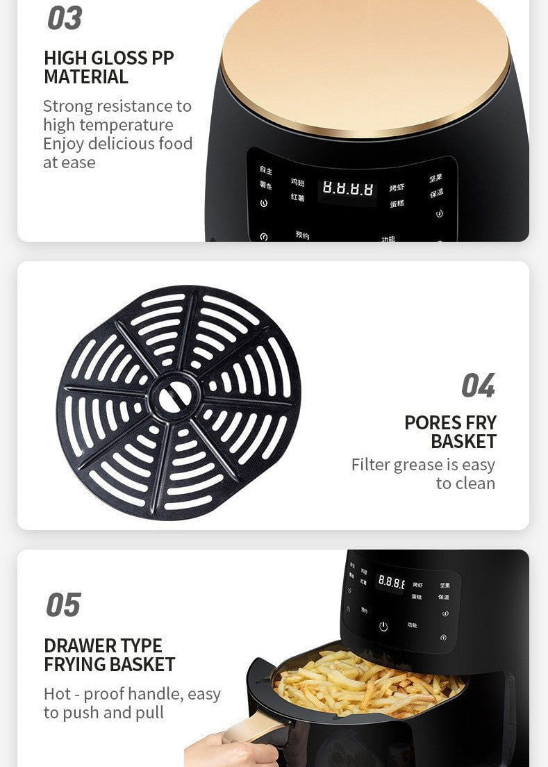 LovelyRLovely Air Fryer Smart Touch Home Electric Frye LovelyRLovely Smart Touch Electric Air Fryer