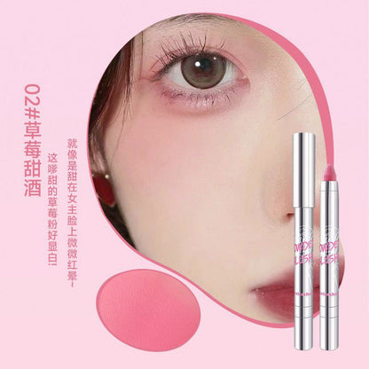 LovelyRLovely Atmosphere Blush Stick Eye And Cheek Dua 02 Strawberry Dessert Wine LovelyRLovely 6 Atmosphere Eye And Cheek Dual Blush Stick Cream